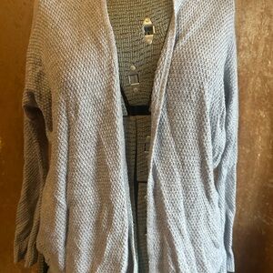 DO+BE Light Gray Textured Cardigan